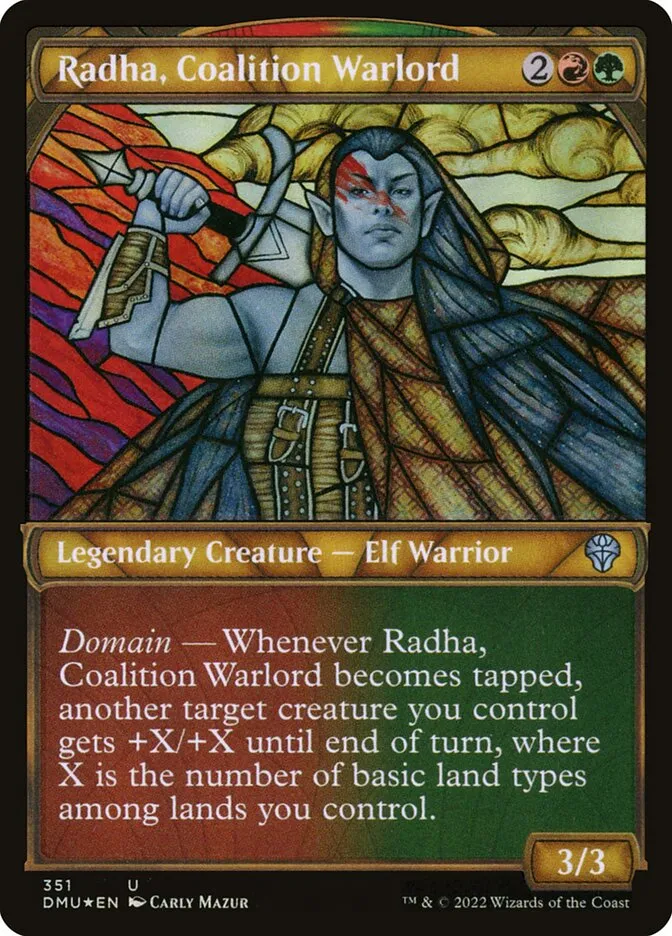 2022 Dominaria United Radha, Coalition Warlord uncommon #351 uncommon card image