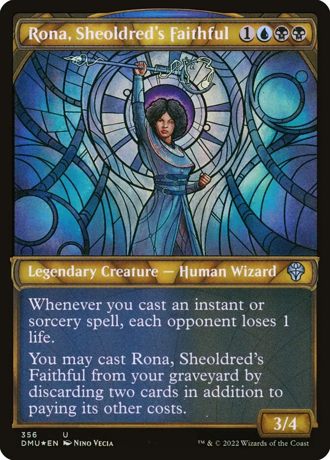 2022 Dominaria United Rona, Sheoldred's Faithful uncommon #356 uncommon card image