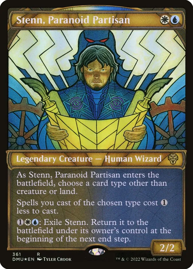 2022 Dominaria United Stenn, Paranoid Partisan rare #361 rare card image