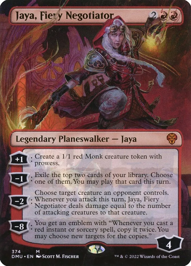 2022 Dominaria United Jaya, Fiery Negotiator #374 mythic card image