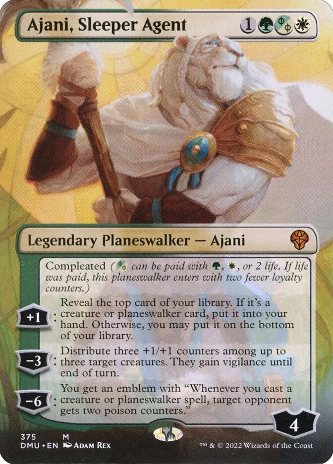 2022 Dominaria United Ajani, Sleeper Agent #375 mythic card image