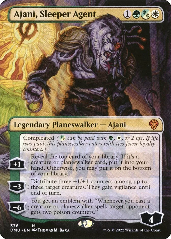 2022 Dominaria United Ajani, Sleeper Agent #376 mythic card image
