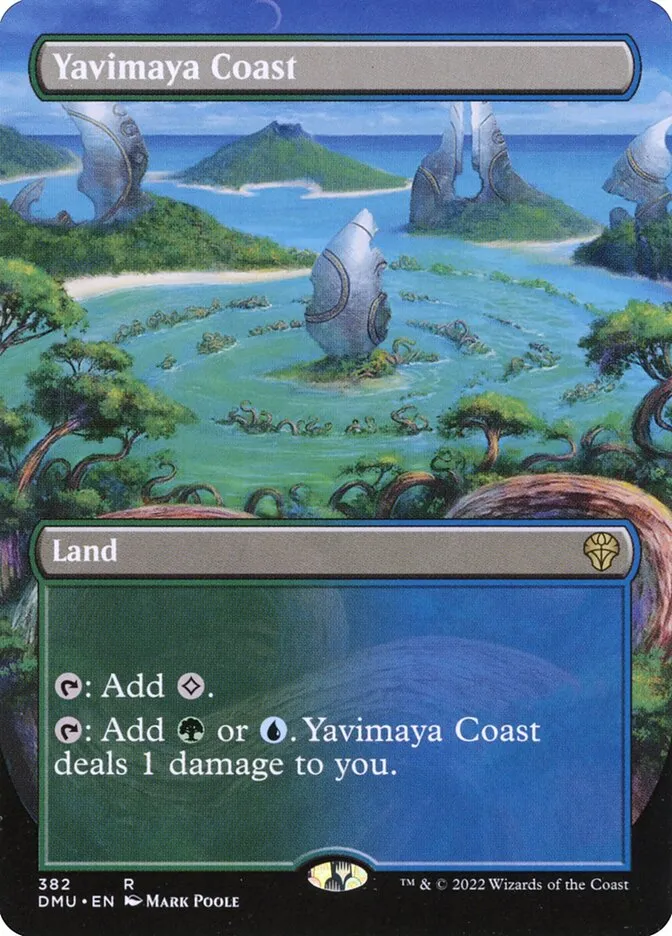 2022 Dominaria United Yavimaya Coast [Borderless] rare #382 rare card image