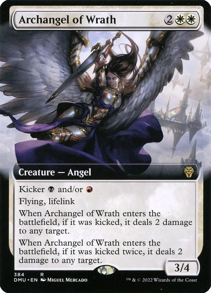 2022 Dominaria United Archangel of Wrath #384 rare card image