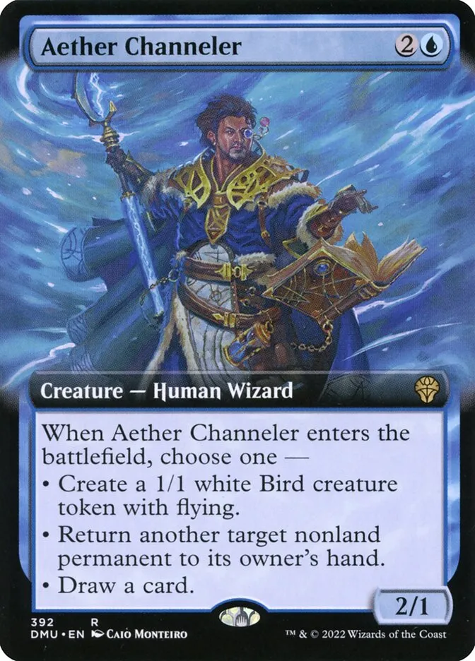 2022 Dominaria United Aether Channeler #392 rare card image