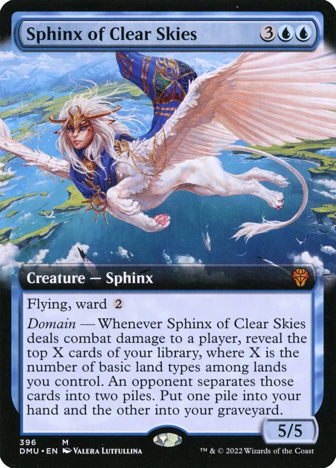 2022 Dominaria United Sphinx of Clear Skies #396 mythic card image