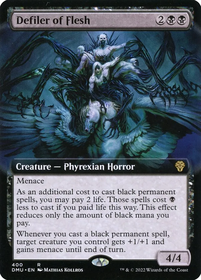 2022 Dominaria United Defiler of Flesh #400 rare card image