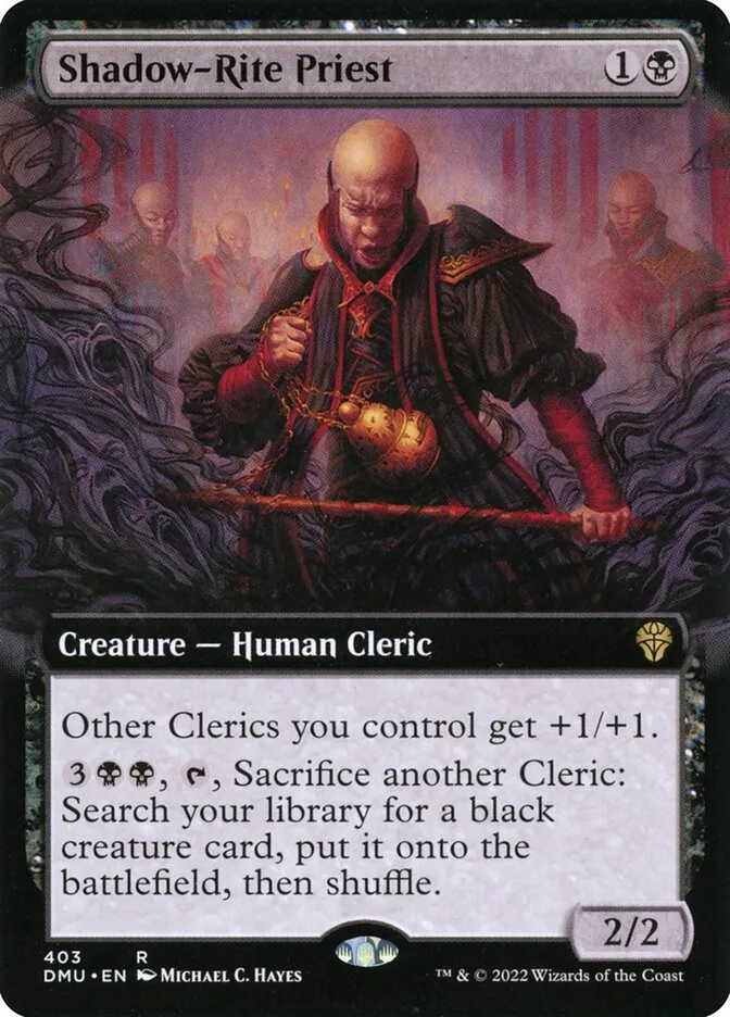 2022 Dominaria United Shadow-Rite Priest #403 rare card image