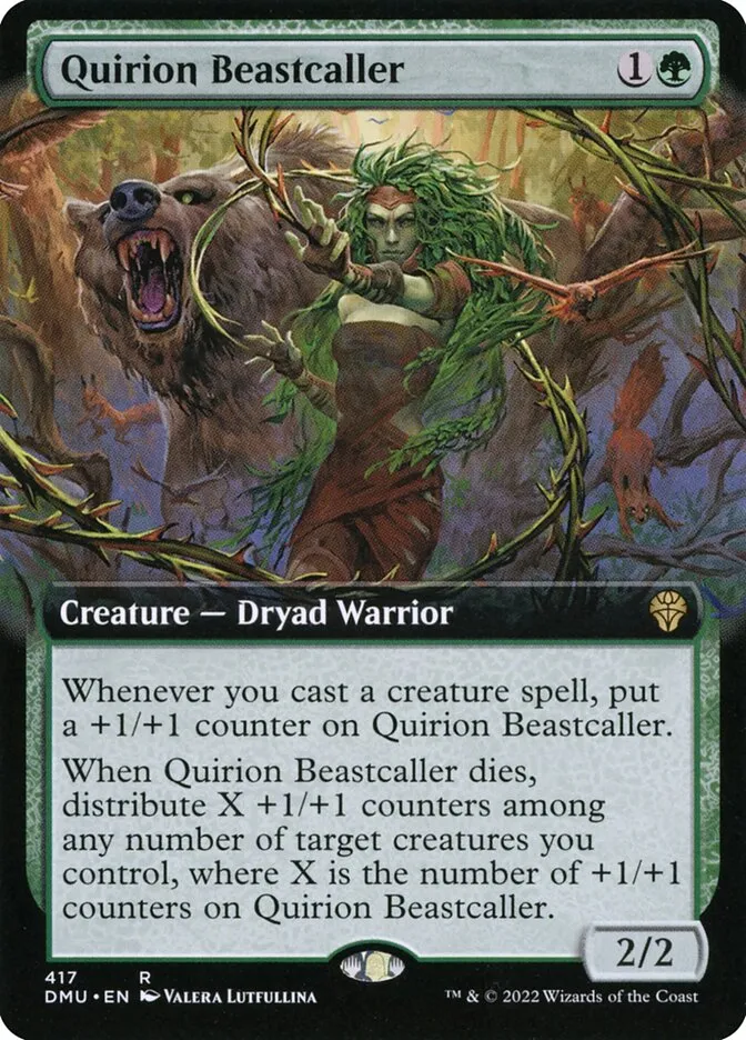 2022 Dominaria United Quirion Beastcaller #417 rare card image
