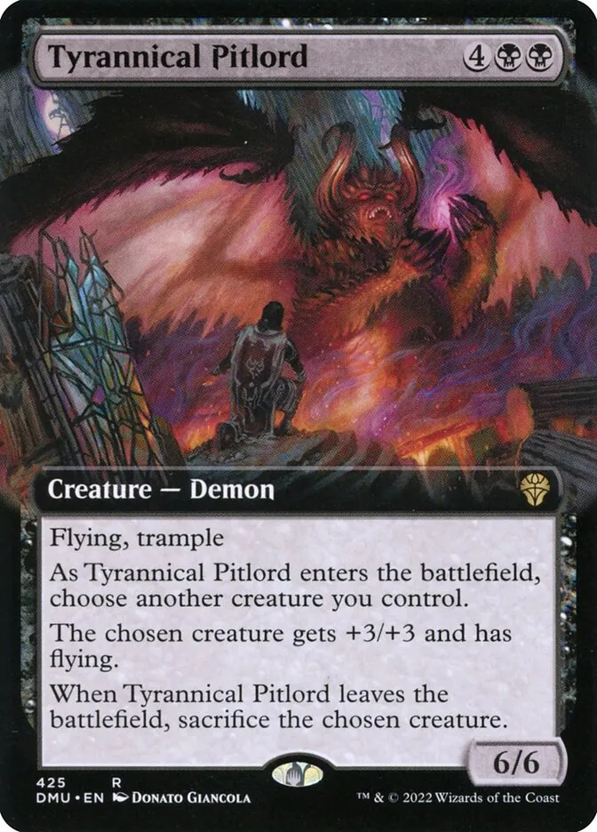 2022 Dominaria United Tyrannical Pitlord #425 rare card image