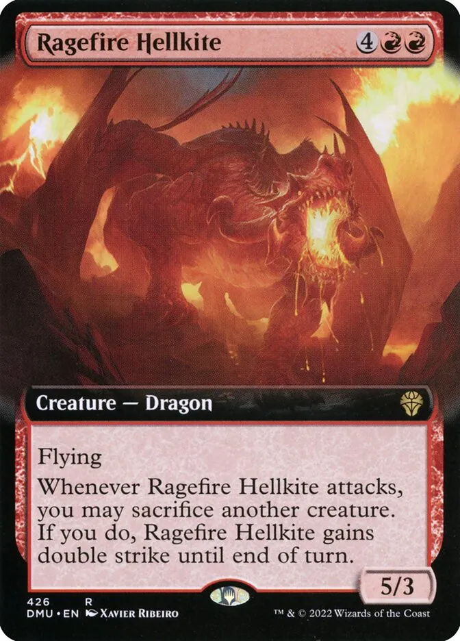 2022 Dominaria United Ragefire Hellkite #426 rare card image