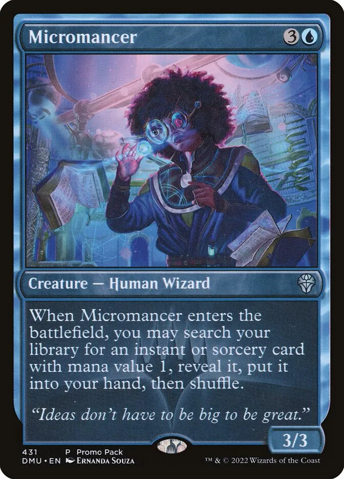 2022 Dominaria United Micromancer [Promo] uncommon #431 uncommon card image