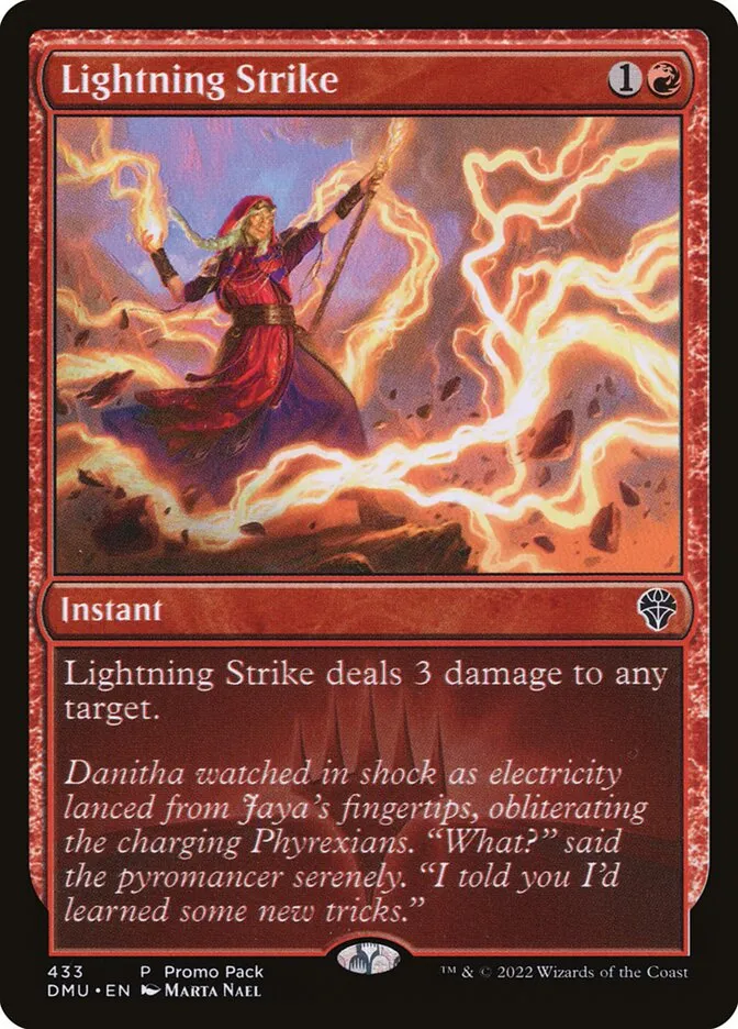 2022 Dominaria United Lightning Strike [Promo] common #433 common card image