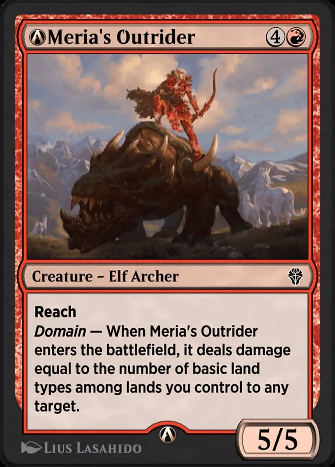 2022 Dominaria United A-Meria's Outrider common #A-138 common card image