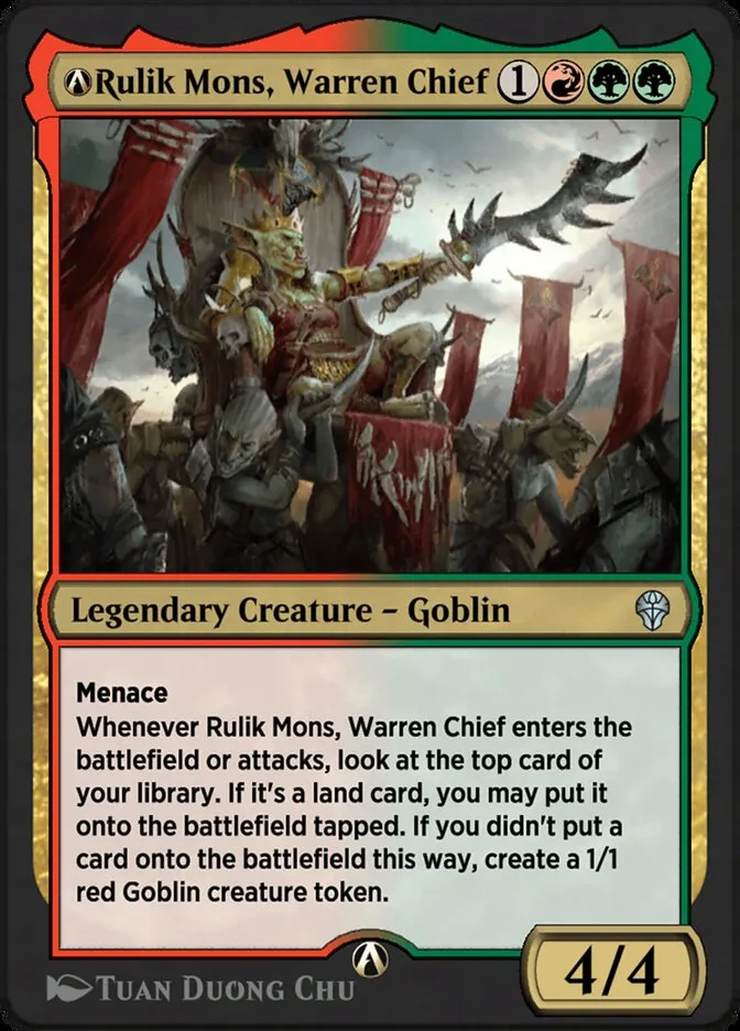 2022 Dominaria United A-Rulik Mons, Warren Chief uncommon #A-217 uncommon card image