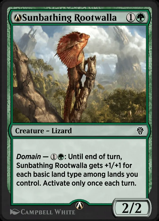 2022 Dominaria United A-Sunbathing Rootwalla common #A-181 common card image