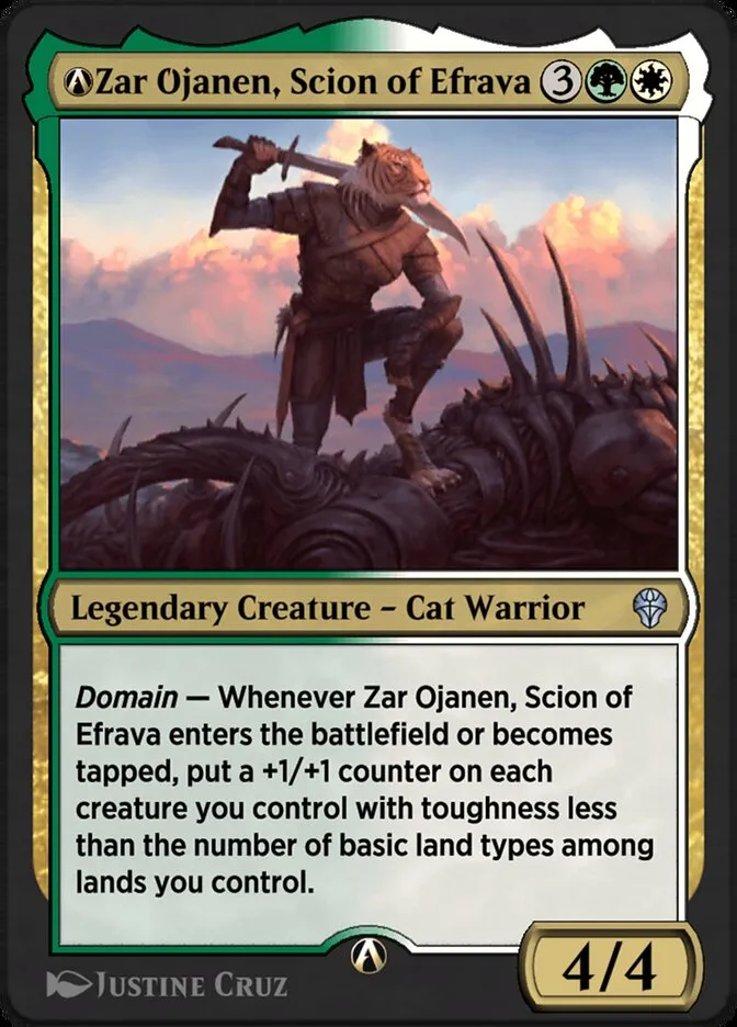 2022 Dominaria United A-Zar Ojanen, Scion of Efrava uncommon #A-227 uncommon card image