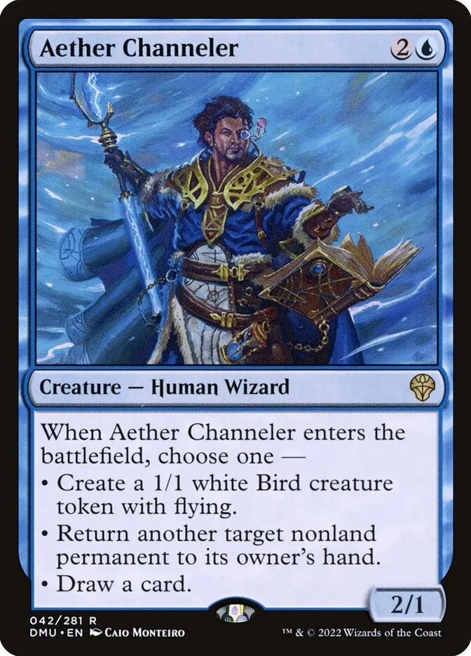 2022 Dominaria United Aether Channeler #42 rare card image