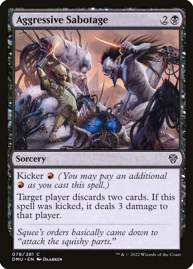 2022 Dominaria United Aggressive Sabotage #78 common card image