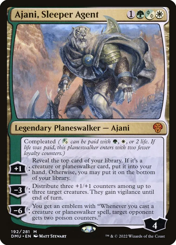 2022 Dominaria United Ajani, Sleeper Agent #192 mythic card image