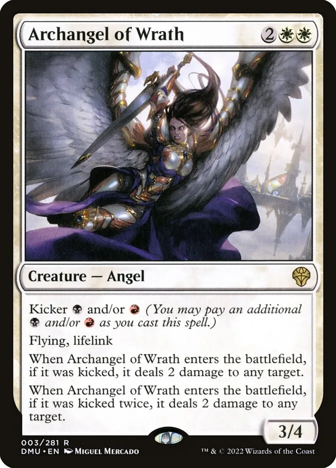 2022 Dominaria United Archangel of Wrath rare #3 rare card image