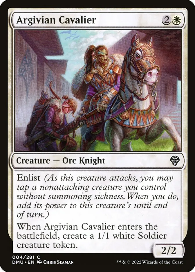 2022 Dominaria United Argivian Cavalier common #4 common card image