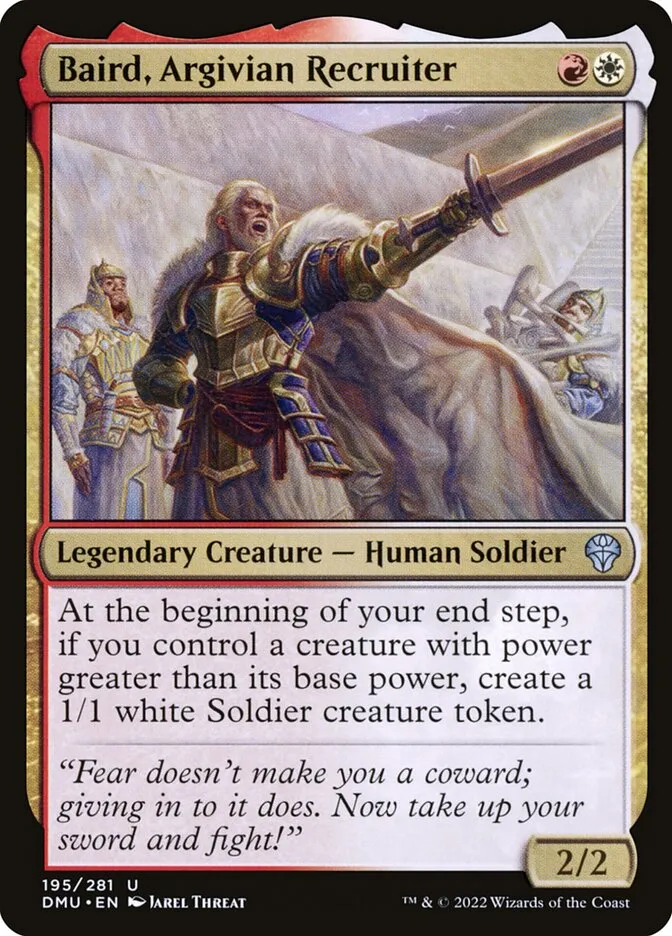 2022 Dominaria United Baird, Argivian Recruiter #195 uncommon card image
