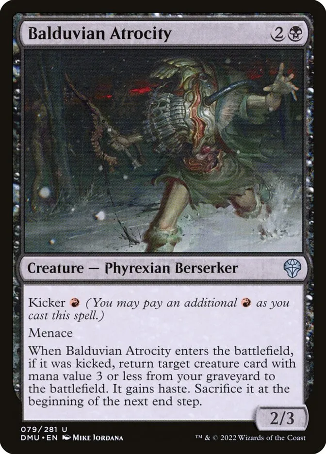 2022 Dominaria United Balduvian Atrocity #79 uncommon card image