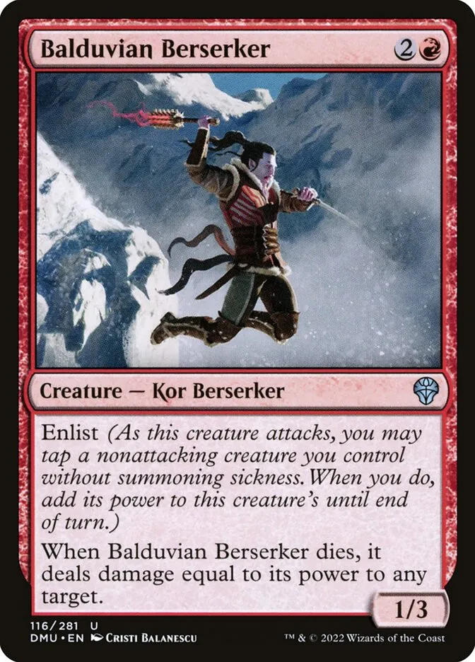 2022 Dominaria United Balduvian Berserker #116 uncommon card image