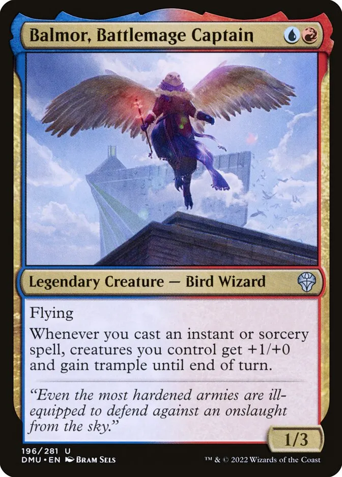 2022 Dominaria United Balmor, Battlemage Captain #196 uncommon card image