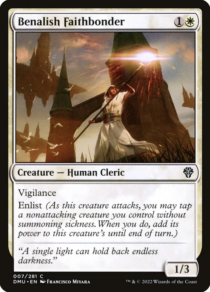 2022 Dominaria United Benalish Faithbonder common #7 common card image