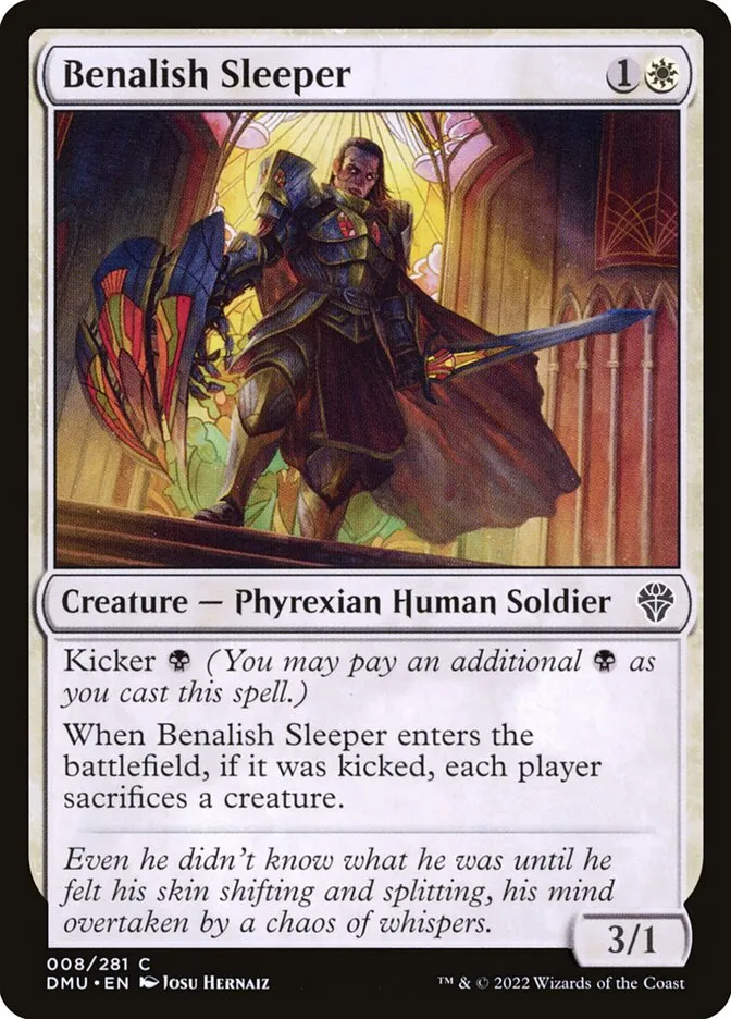 2022 Dominaria United Benalish Sleeper common #8 common card image
