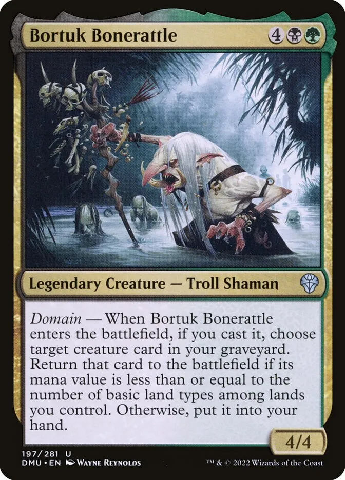 2022 Dominaria United Bortuk Bonerattle #197 uncommon card image