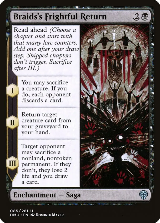 2022 Dominaria United Braids's Frightful Return #85 uncommon card image