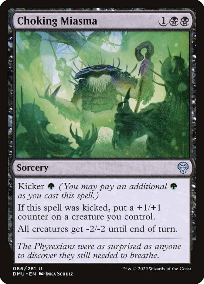 2022 Dominaria United Choking Miasma #86 uncommon card image