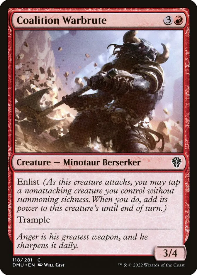 2022 Dominaria United Coalition Warbrute #118 common card image