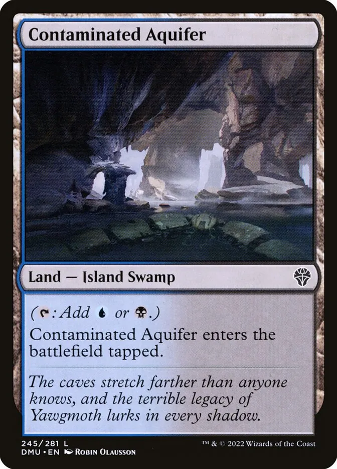 2022 Dominaria United Contaminated Aquifer #245 common card image