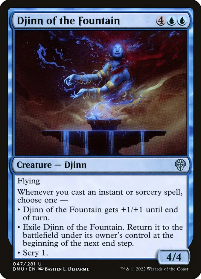 2022 Dominaria United Djinn of the Fountain #47 uncommon card image