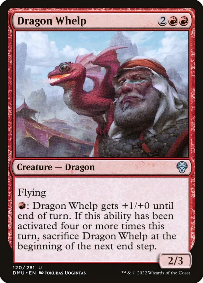 2022 Dominaria United Dragon Whelp #120 uncommon card image