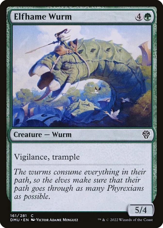 2022 Dominaria United Elfhame Wurm #161 common card image