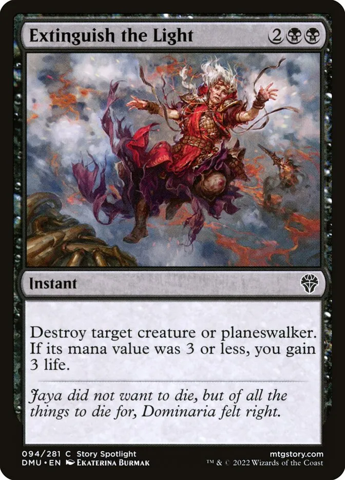 2022 Dominaria United Extinguish the Light #94 common card image