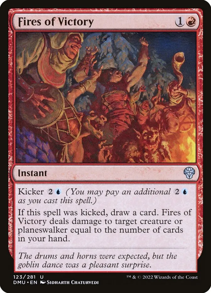 2022 Dominaria United Fires of Victory #123 uncommon card image