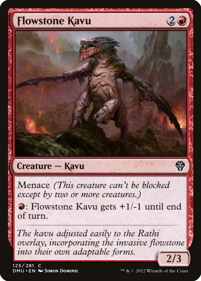 2022 Dominaria United Flowstone Kavu #125 common card image