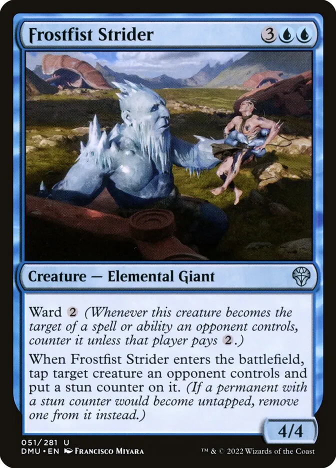 2022 Dominaria United Frostfist Strider #51 uncommon card image