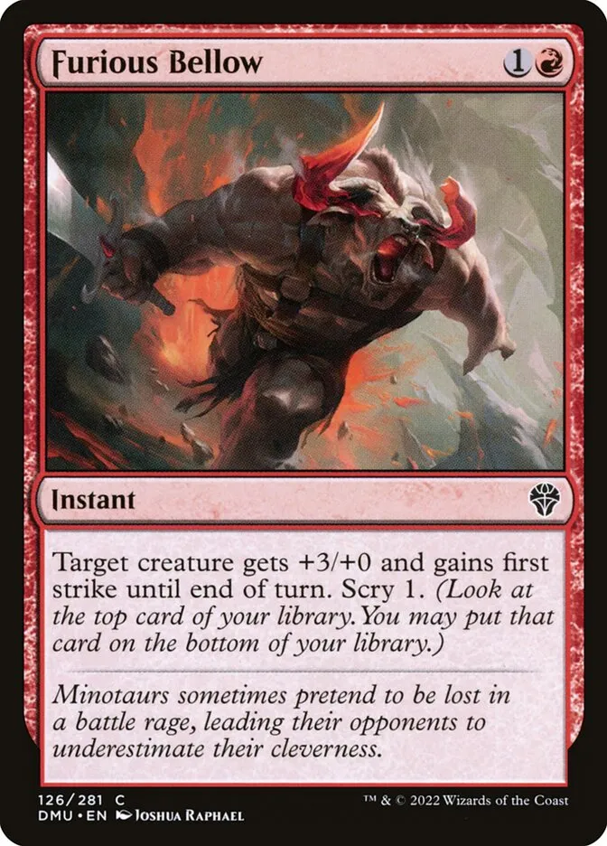 2022 Dominaria United Furious Bellow #126 common card image