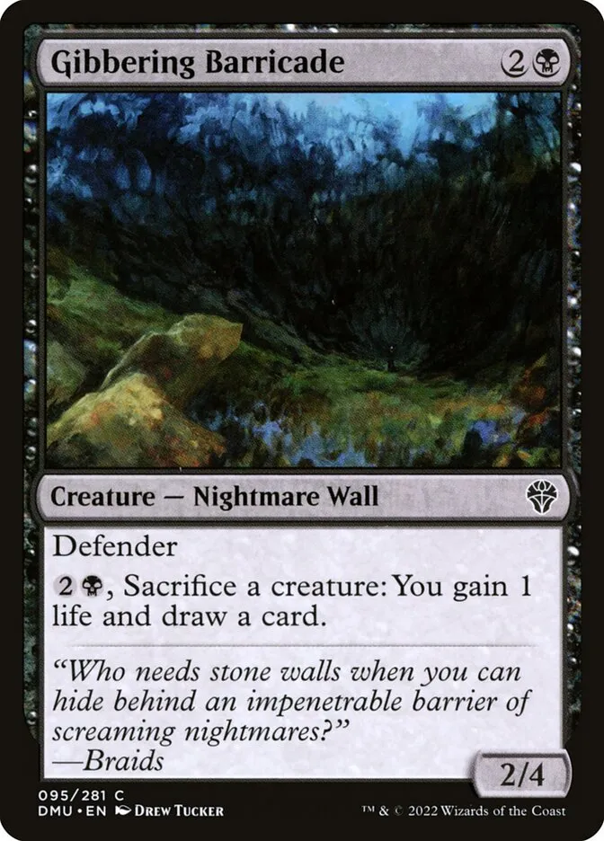 2022 Dominaria United Gibbering Barricade #95 common card image