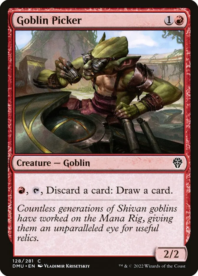 2022 Dominaria United Goblin Picker #128 common card image