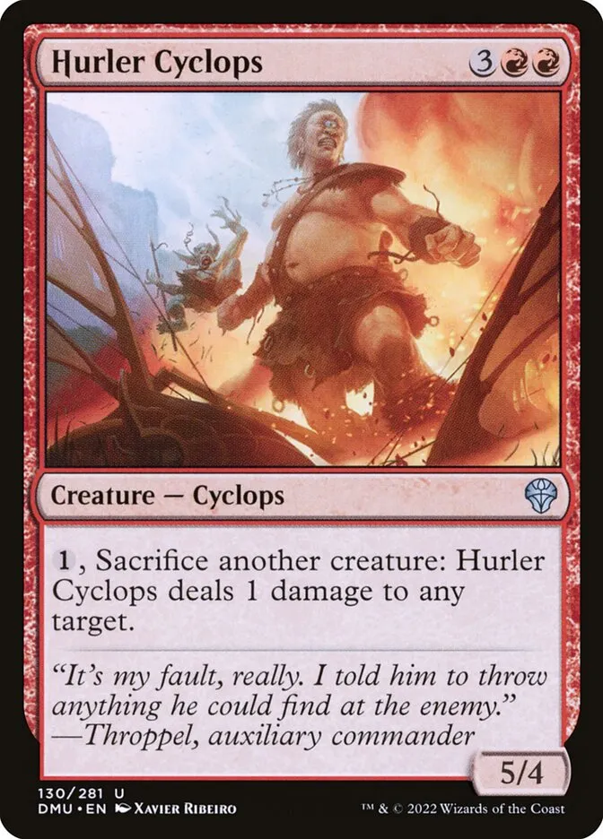2022 Dominaria United Hurler Cyclops #130 uncommon card image