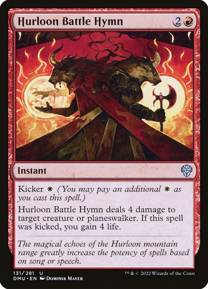 2022 Dominaria United Hurloon Battle Hymn #131 uncommon card image
