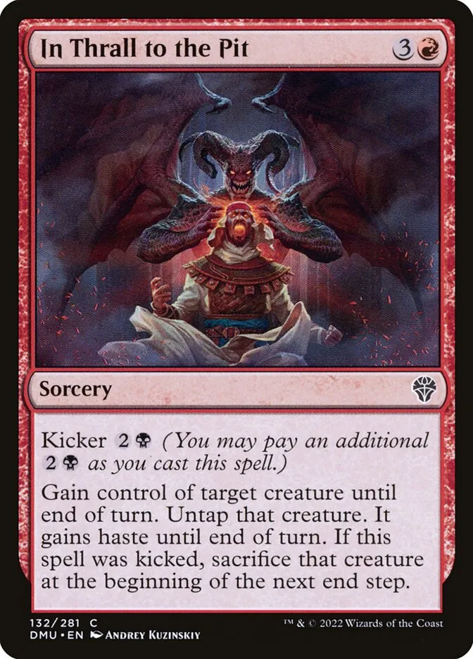 2022 Dominaria United In Thrall to the Pit #132 common card image